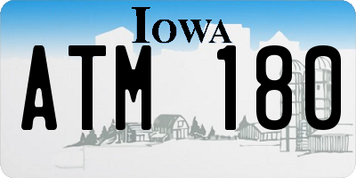 IA license plate ATM180