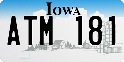 IA license plate ATM181