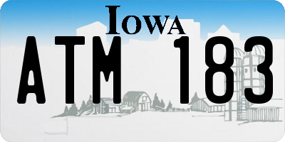IA license plate ATM183