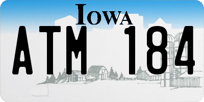 IA license plate ATM184