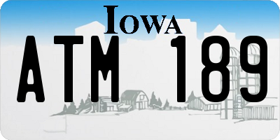 IA license plate ATM189