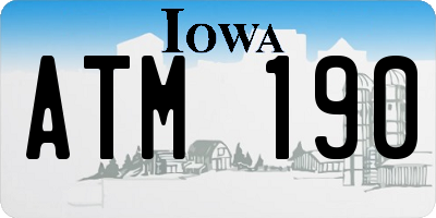 IA license plate ATM190