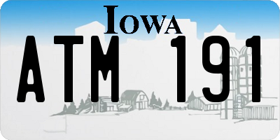 IA license plate ATM191