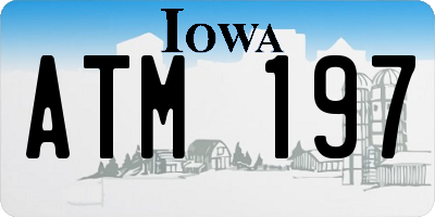 IA license plate ATM197