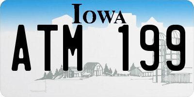 IA license plate ATM199
