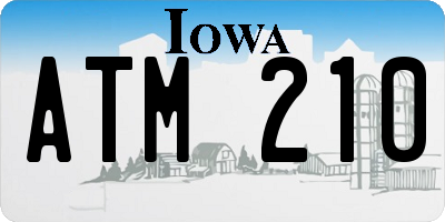 IA license plate ATM210