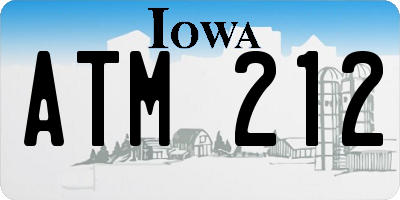 IA license plate ATM212