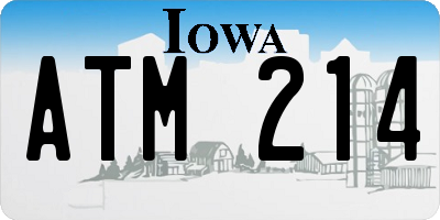 IA license plate ATM214