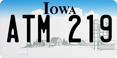 IA license plate ATM219