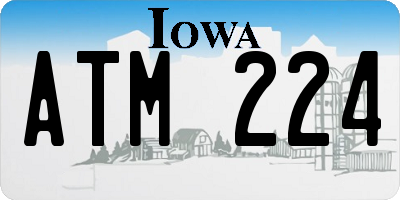 IA license plate ATM224