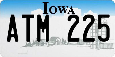 IA license plate ATM225
