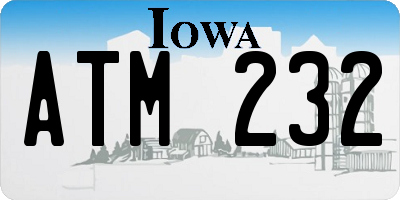 IA license plate ATM232
