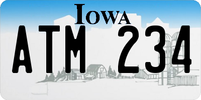 IA license plate ATM234