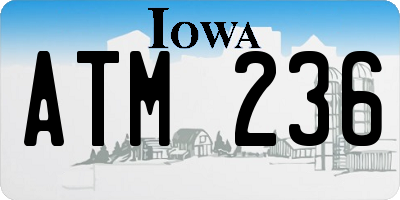 IA license plate ATM236