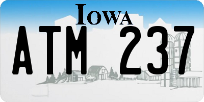 IA license plate ATM237