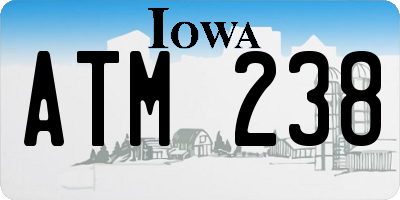 IA license plate ATM238