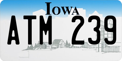 IA license plate ATM239