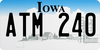 IA license plate ATM240