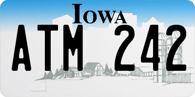 IA license plate ATM242
