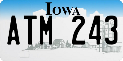 IA license plate ATM243