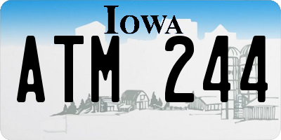 IA license plate ATM244