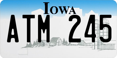 IA license plate ATM245