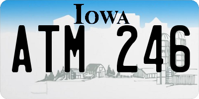 IA license plate ATM246