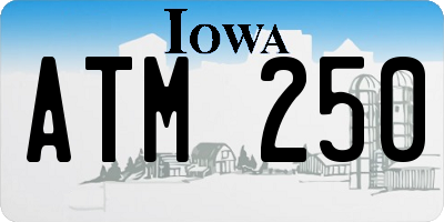 IA license plate ATM250