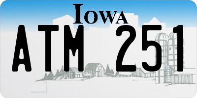 IA license plate ATM251