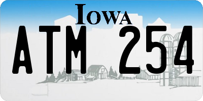 IA license plate ATM254