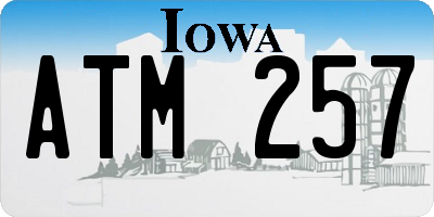 IA license plate ATM257
