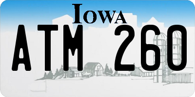 IA license plate ATM260