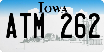 IA license plate ATM262