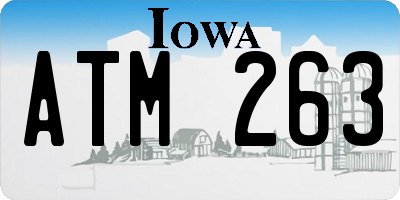 IA license plate ATM263