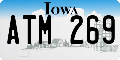 IA license plate ATM269