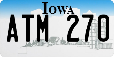 IA license plate ATM270