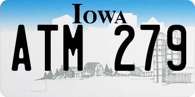 IA license plate ATM279