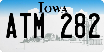 IA license plate ATM282