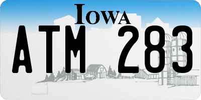 IA license plate ATM283