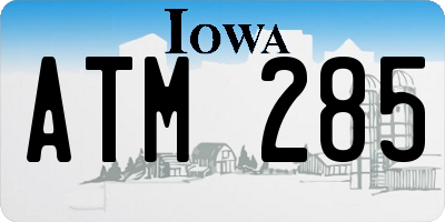 IA license plate ATM285
