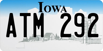IA license plate ATM292