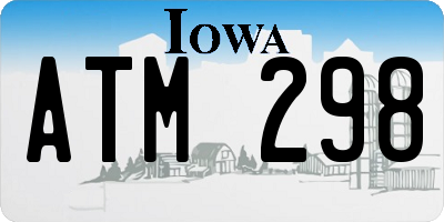 IA license plate ATM298