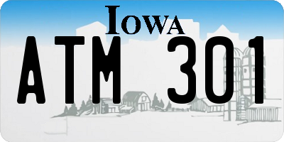 IA license plate ATM301