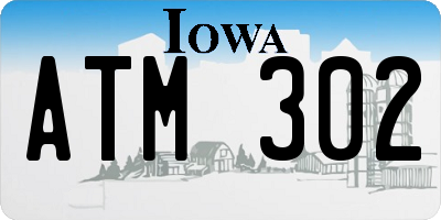 IA license plate ATM302