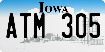IA license plate ATM305