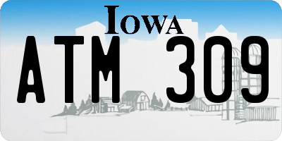 IA license plate ATM309