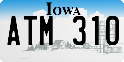IA license plate ATM310