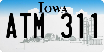 IA license plate ATM311