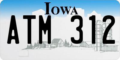 IA license plate ATM312
