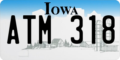 IA license plate ATM318